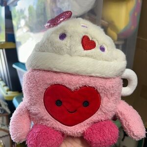 Cute Pink Cupcake Plush Bum Bumz with Heart Design